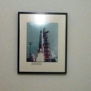 Framed Photo of Last Mercury Mission Autographed b
